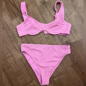 Pacsun Pink High Waisted Bikini Set